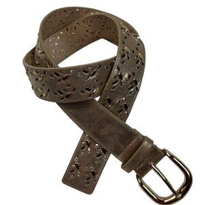 Target Gold Metallic Cutout Belt Adornments Goldtone Buckle Manmade Size Medium
